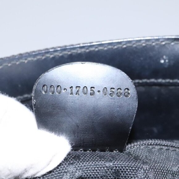 GUCCI Bamboo Hand Bag Canvas 2way Black 000 1705 0588 Auth ep7659 - Picture 11 of 16